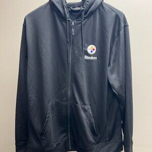 Men's Pittsburgh Steelers Zip up Hoodie.  100% Polyester.  XL
